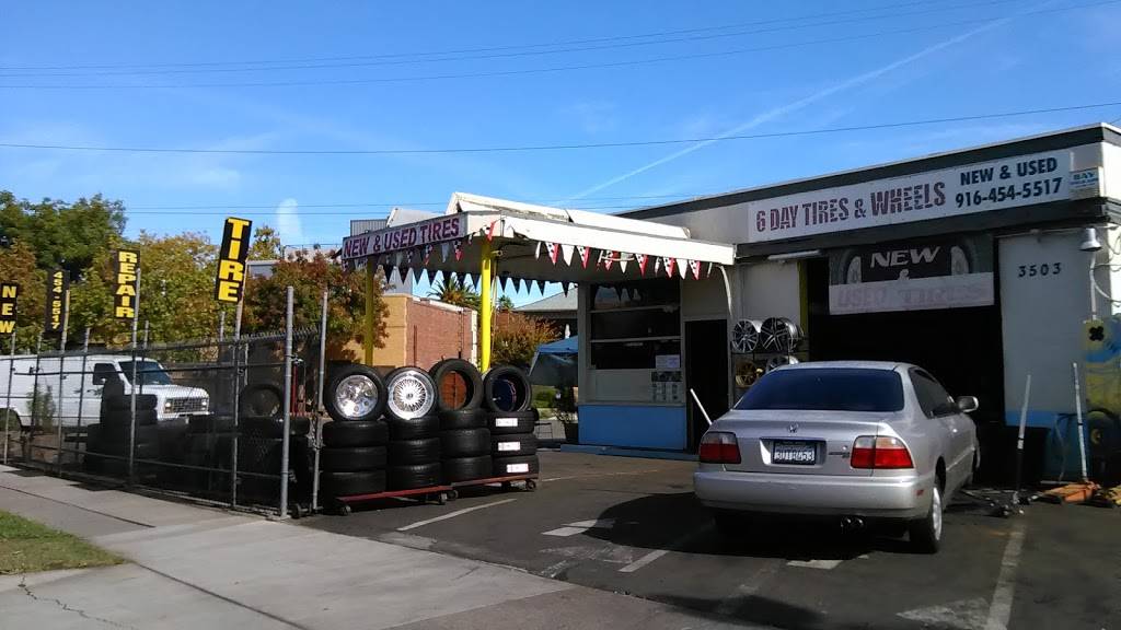 6 Day Tire & Wheels | 3503 Broadway, Sacramento, CA 95817, USA | Phone: (916) 454-5517