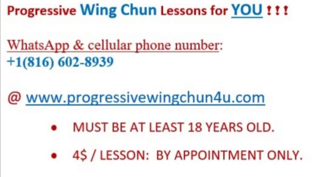 Progressive Wing Chun for YOU ! ! ! | 11804 N Farley Ave, Kansas City, MO 64157 | Phone: (816) 602-8939