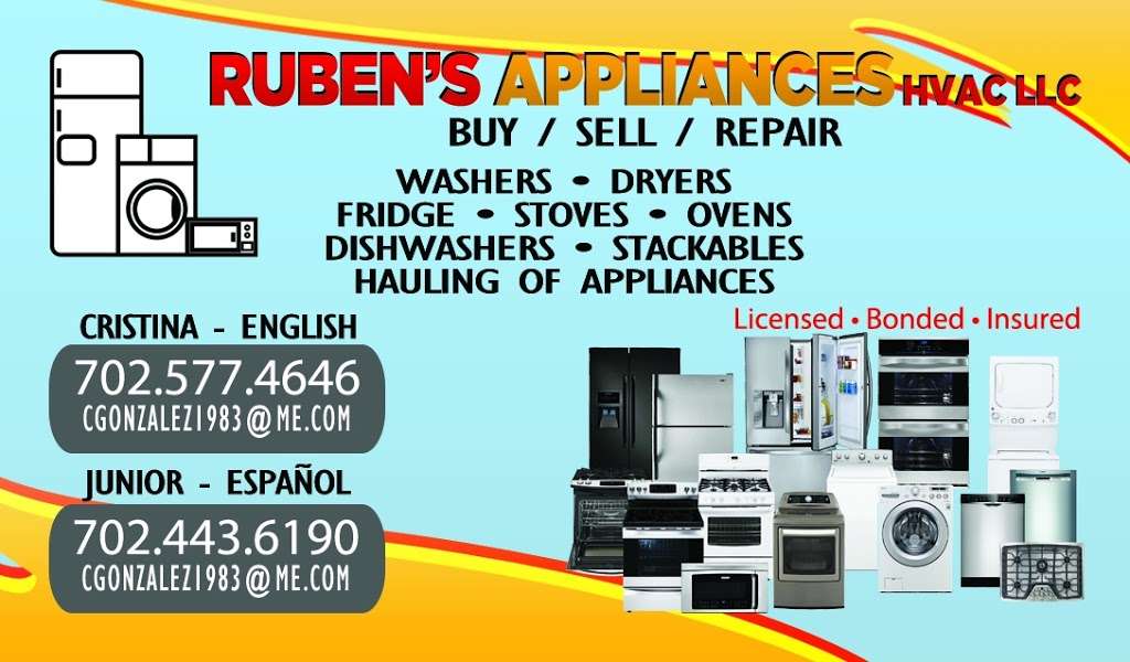 Rubens Appliance | 621 Willowick Ave, North Las Vegas, NV 89031 | Phone: (702) 577-4646