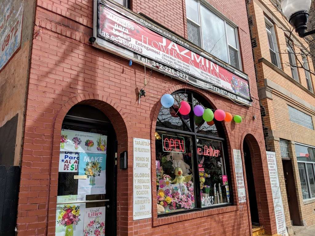 Jazmin Flowers & Balloons | 1414 W 18th St, Chicago, IL 60608, USA | Phone: (312) 226-0972