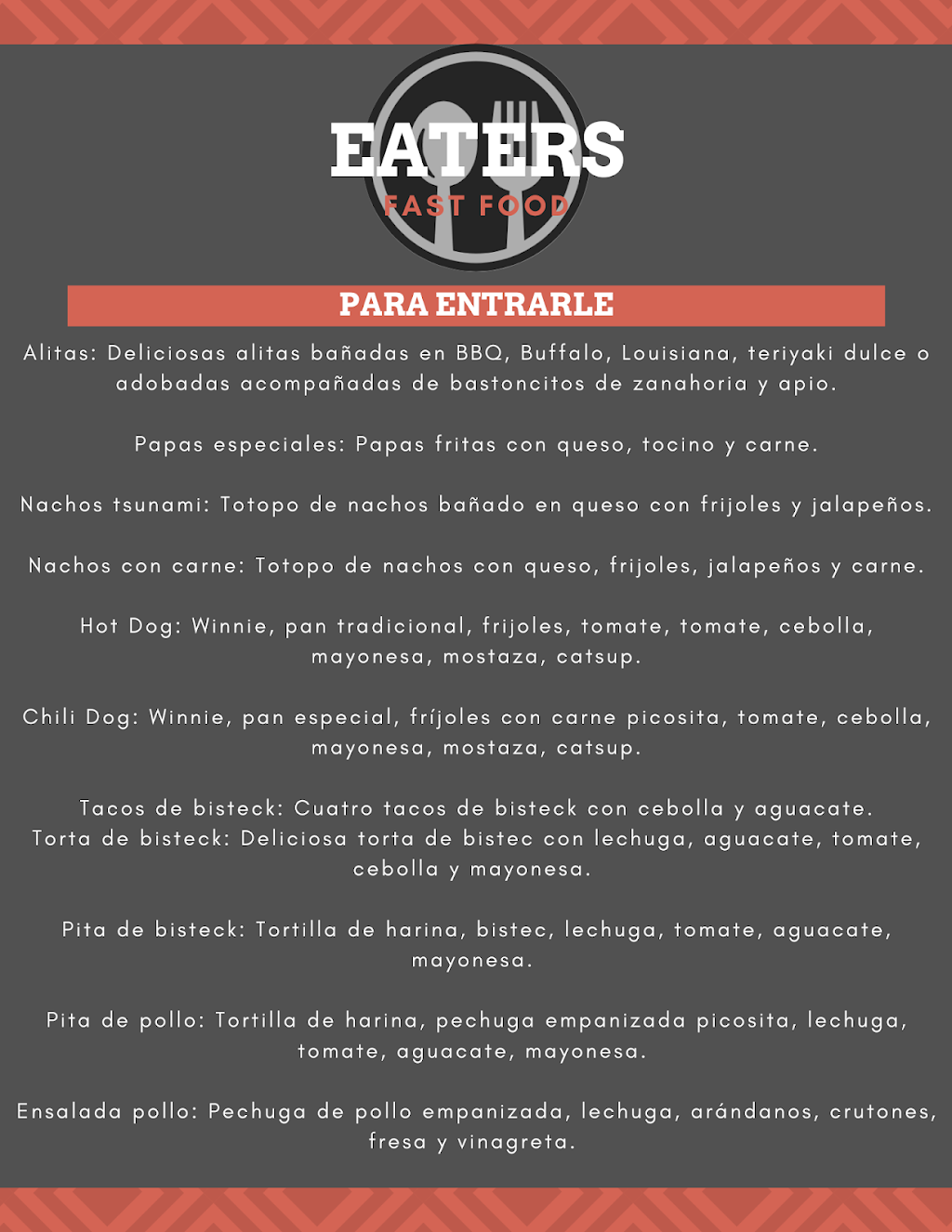 Eaters Fast Food | Monte Seco 3421, Parques Industriales, 32625 Cd Juárez, Chih., Mexico | Phone: 656 781 7165