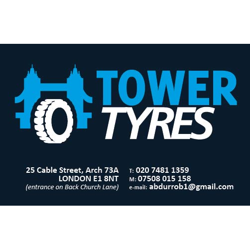 Tower Tyres | 25 Cable St, Whitechapel, London E1 8NT, UK | Phone: 020 7481 1359