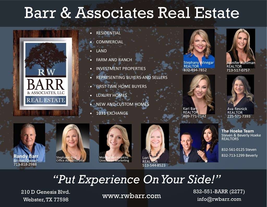 Barr & Associates Real Estate, LLC | 210 D Genesis, Webster, TX 77598, USA | Phone: (832) 551-2277
