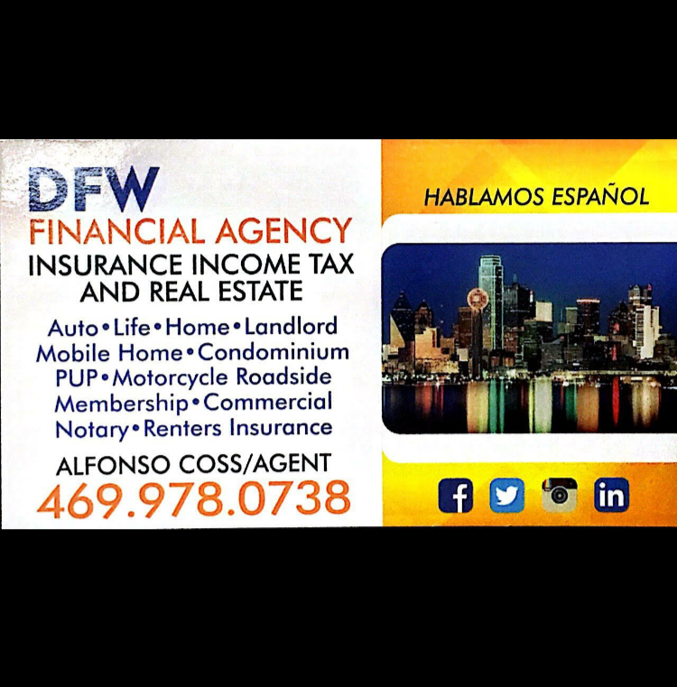 DFW Financial Agency | 1056 E Belt Line Rd, Richardson, TX 75081, USA | Phone: (214) 432-4304