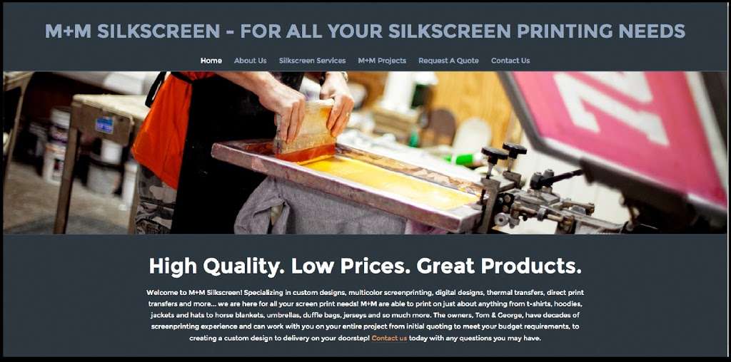 M&M Silkscreen | 4069 Lower Valley Rd, Parkesburg, PA 19365, USA | Phone: (484) 718-3011