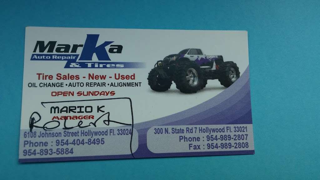 MarKa Autorepair & tires | 6108 Johnson St, Hollywood, FL 33024, USA