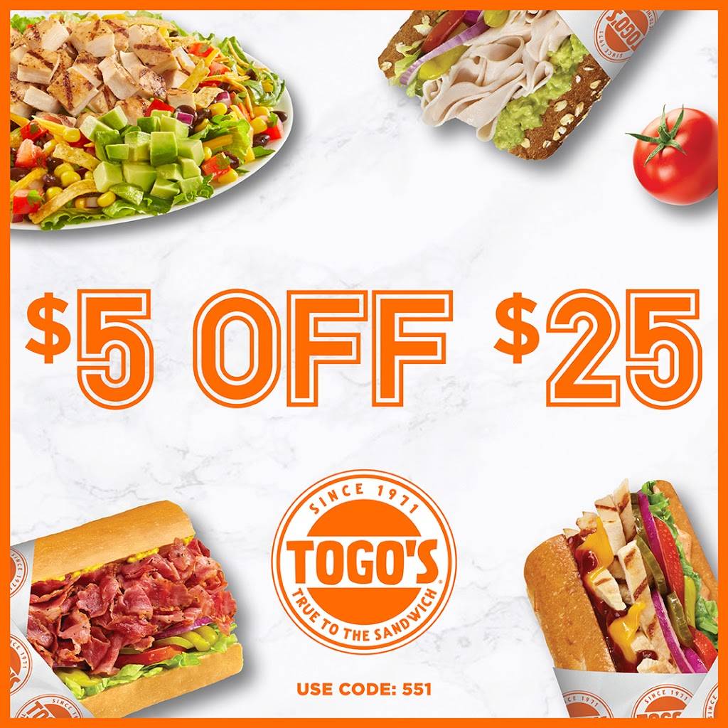 TOGOS Sandwiches | 1057 N Willow Ave STE 103, Clovis, CA 93611 | Phone: (559) 323-3972