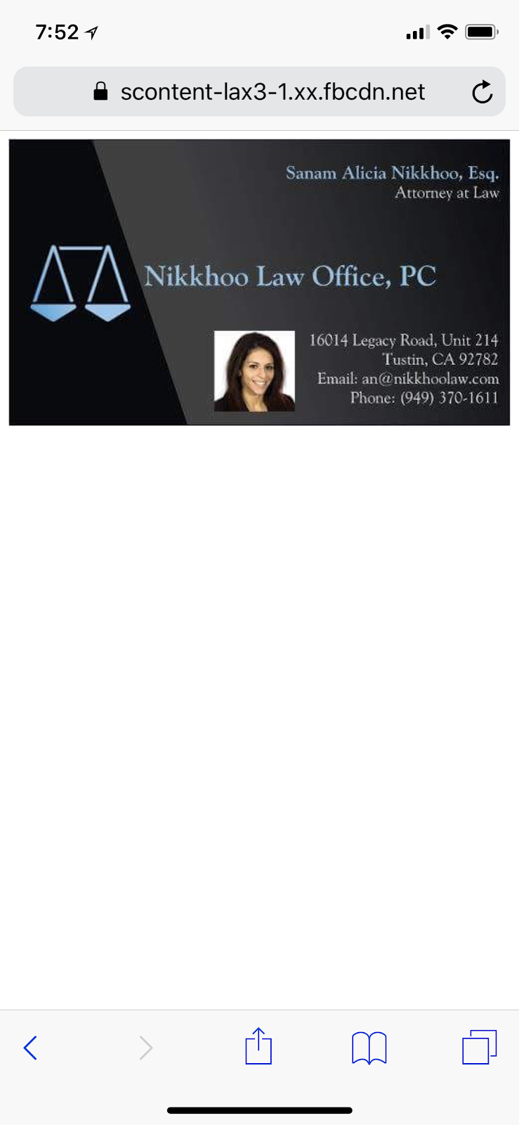 Nikkhoo Law Office, PC | 1800 Waltham Way, La Habra, CA 90631 | Phone: (949) 370-1611