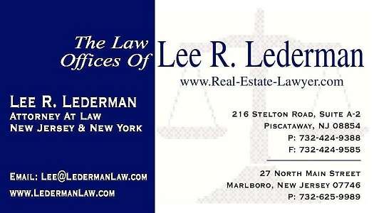 The Law Offices of Lee R. Lederman | 216 Stelton Rd A-2, Piscataway Township, NJ 08854, USA | Phone: (732) 424-9388