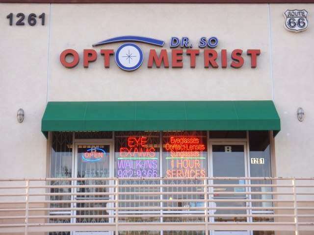 Optometrist Dr. So | 1261 W Foothill Blvd, Upland, CA 91786, USA | Phone: (909) 982-9366