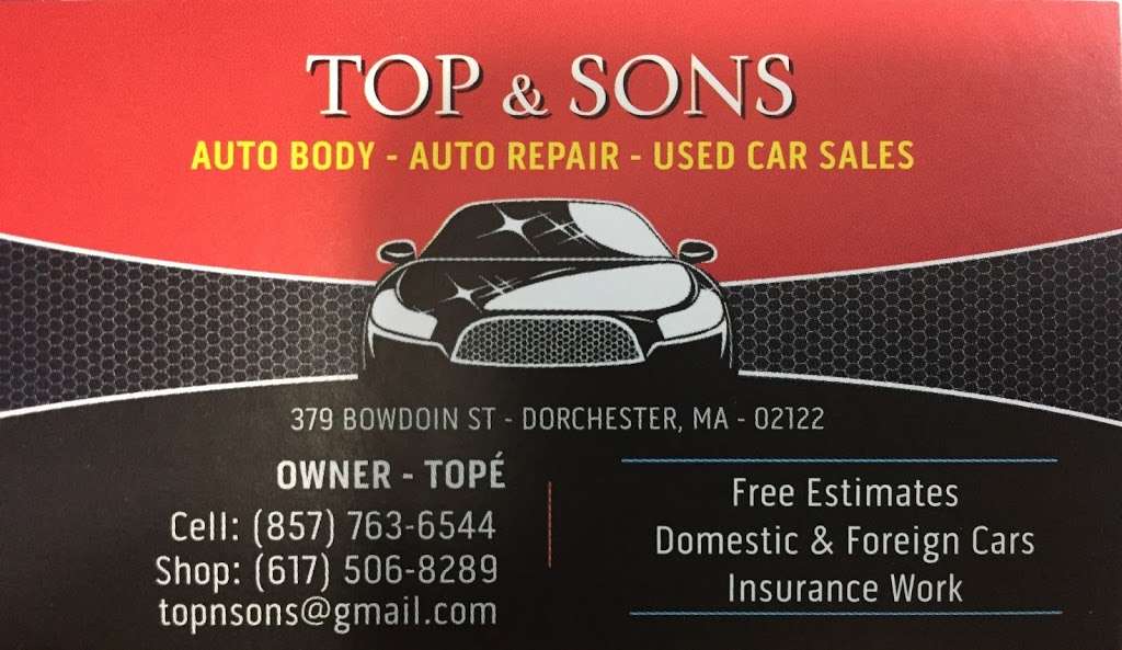 Top & Sons | 379 Bowdoin St, Dorchester, MA 02122, USA | Phone: (617) 506-8289