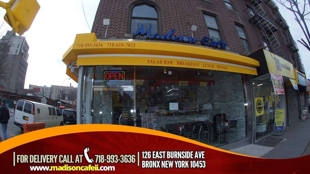 Madison Cafe | 126 E Burnside Ave, The Bronx, NY 10453, USA | Phone: (718) 993-3636