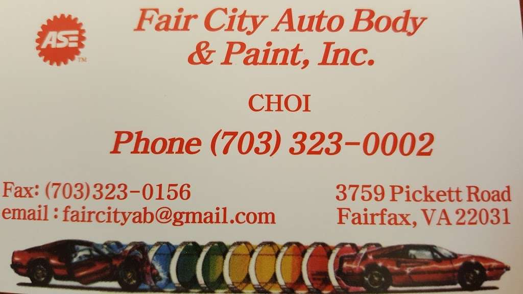 Fair City Auto Body Inc | 3603, 3759 Pickett Road, Fairfax, VA 22031, USA | Phone: (703) 323-0002