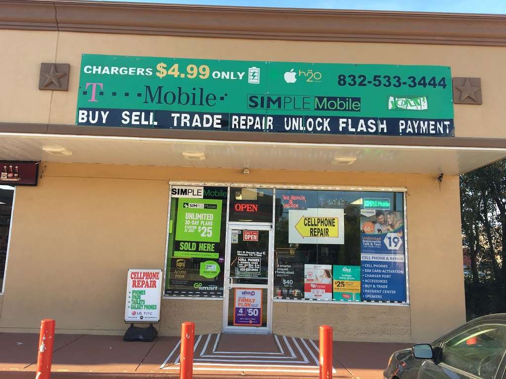 CellPhone & Repair Shop | 501 El Dorado Blvd suite C, Webster, TX 77598 | Phone: (832) 533-3444