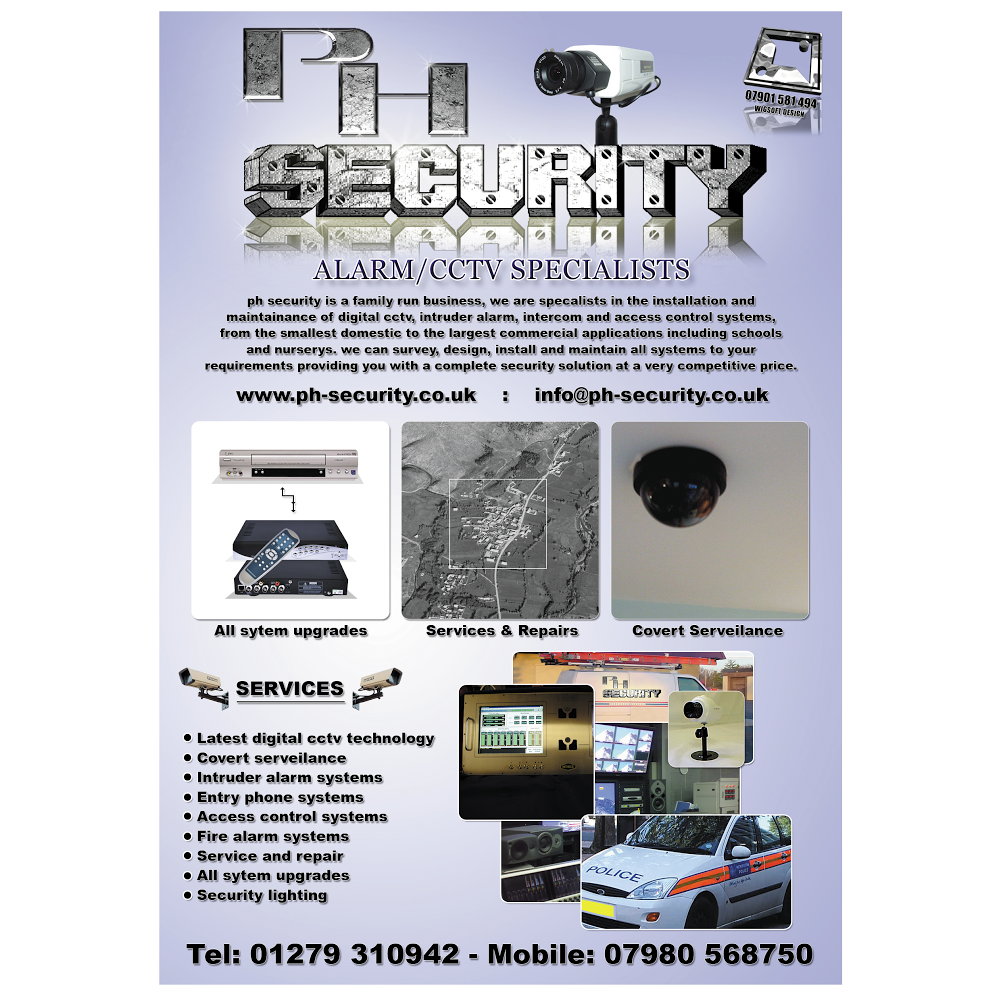 P H Security | 4 Canons Gate, Harlow CM20 1QE, UK | Phone: 07980 568750