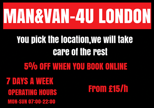 MAN&VAN4U LTD | 26B Westerham Ave, London N9 9BU, UK | Phone: 07596 967977