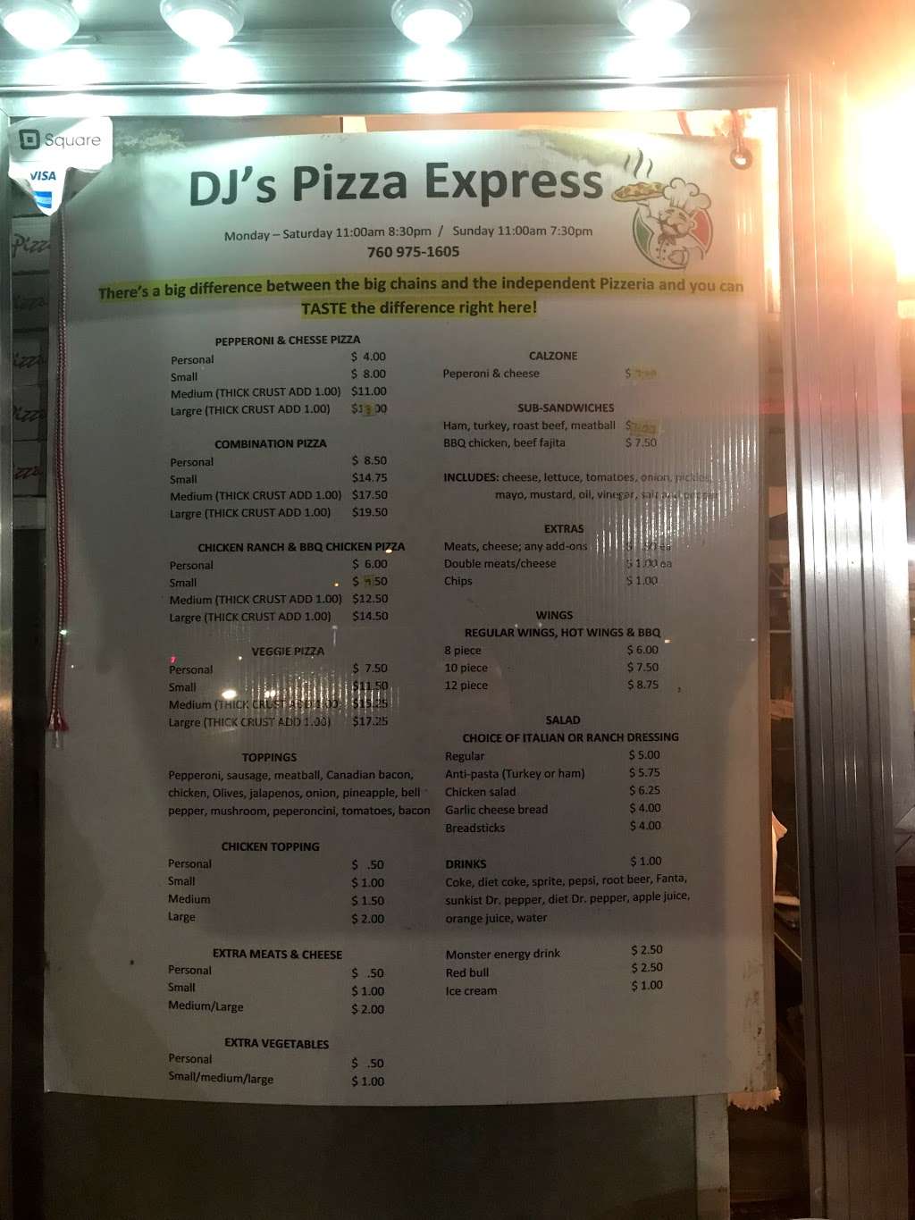 DJs Pizza Express | Pala, CA 92059, USA | Phone: (760) 975-1605