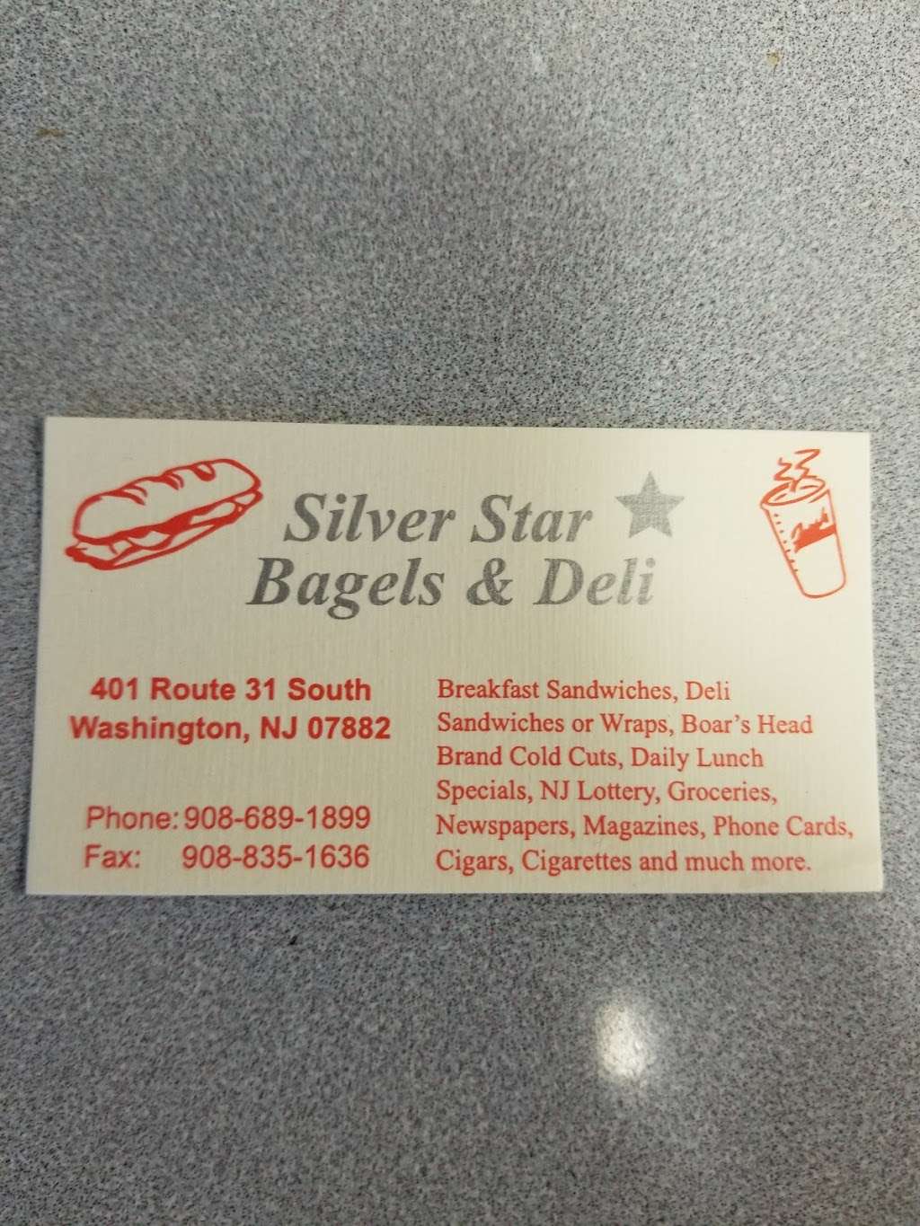 Silver Star Bagels & Deli | 401 State Route 31 S, Washington, NJ 07882 | Phone: (908) 689-1899