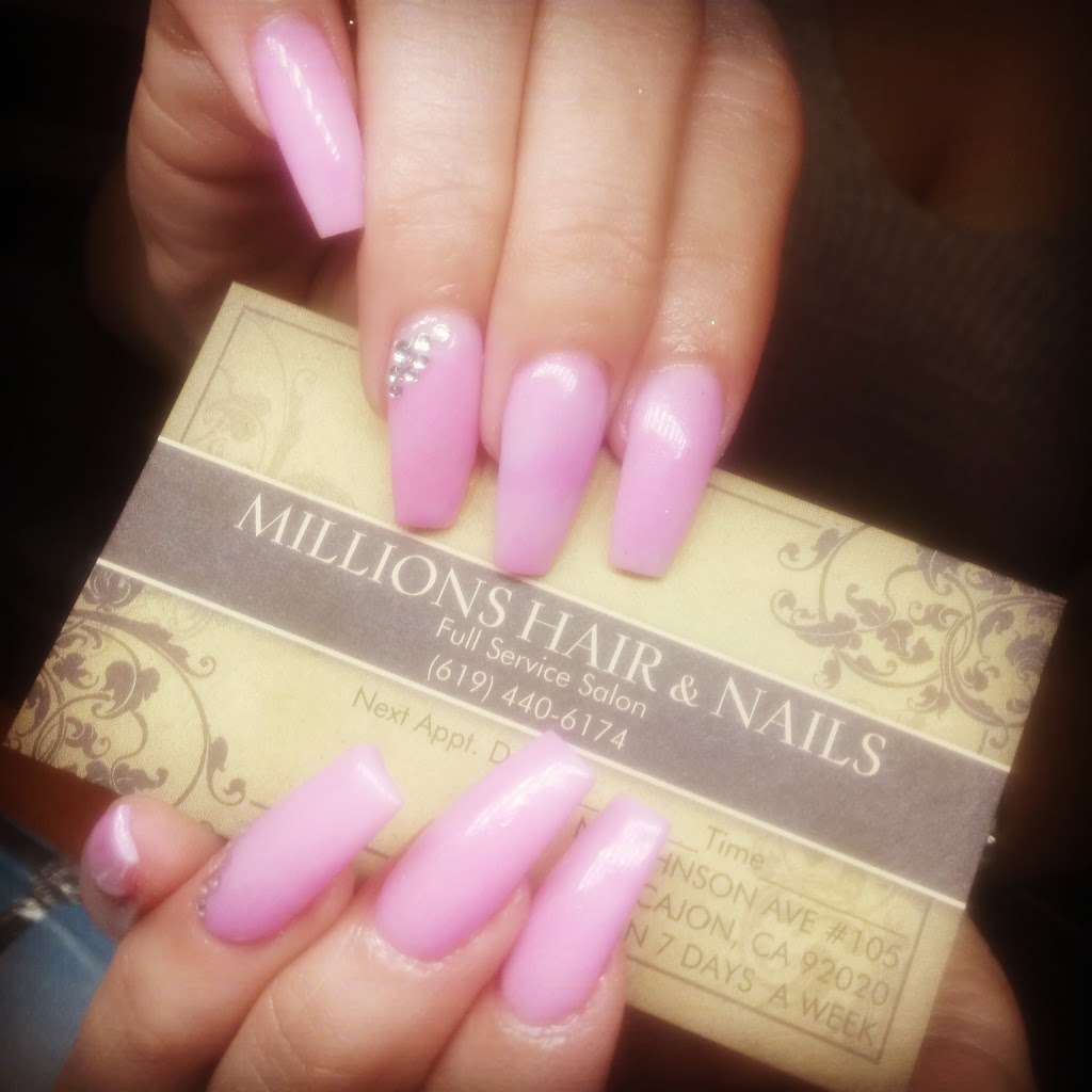 MILLIONS HAIR & NAILS | 762 N Johnson Ave #105, El Cajon, CA 92020, USA | Phone: (619) 440-6174