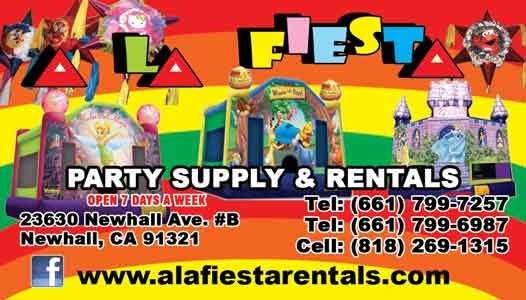 A La Fiesta Party Rental | 23655 Newhall Ave # D, Newhall, CA 91321, USA | Phone: (661) 799-6987