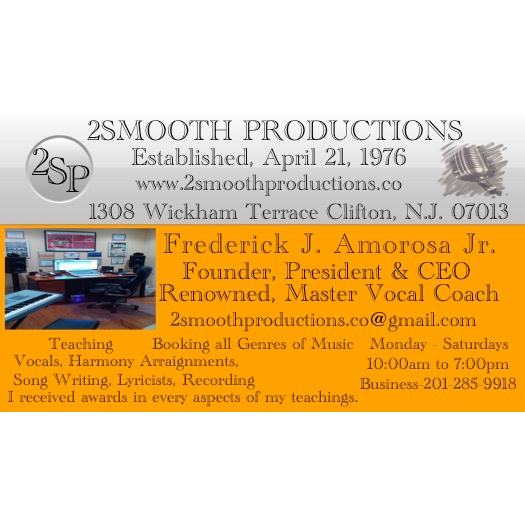 2Smooth Productions | 725 Joralemon St UNIT 249, Belleville, NJ 07109 | Phone: (201) 285-9918