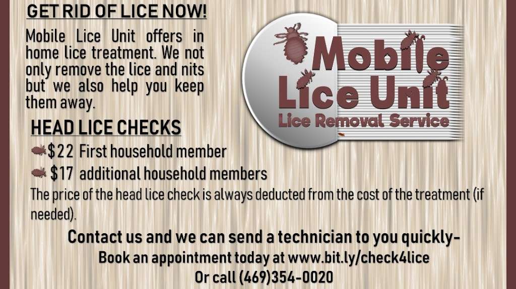 Mobile Lice Unit | 14213 Horseshoe Trail, Balch Springs, TX 75180 | Phone: (469) 354-0020