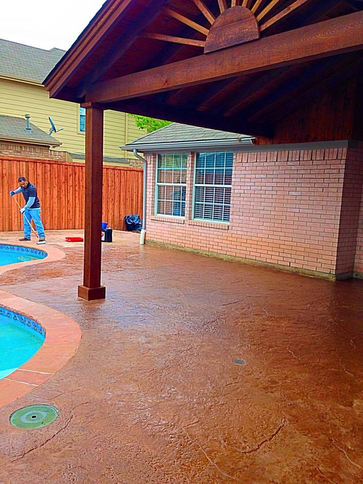 HJ Cedar Patio Covers and Stamped Concrete | 1364 Lake Grove Dr, Little Elm, TX 75068, USA | Phone: (214) 859-0111