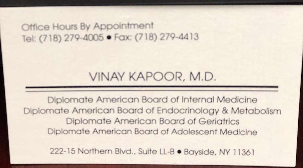 Kapoor Vinay MD | 222-15 Northern Blvd, Bayside, NY 11361, USA | Phone: (718) 279-4005
