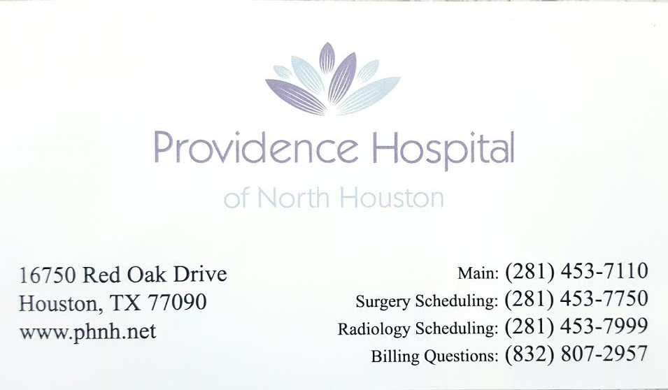 Providence Hospital Of North Houston Llc | 16750 Red Oak Dr, Houston, TX 77090, USA | Phone: (281) 453-7110