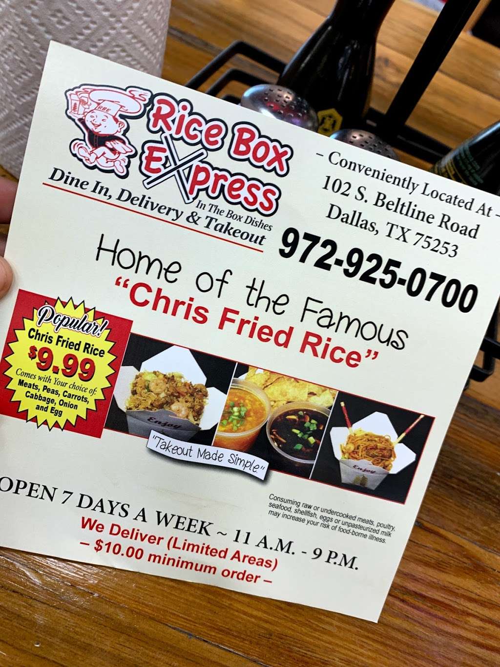Rice Box Express | 102 S Beltline Rd, Dallas, TX 75253, USA | Phone: (972) 925-0700