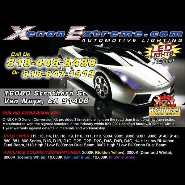 Xenon Extreme | 16000 Strathern St, Van Nuys, CA 91406, USA | Phone: (818) 994-4498