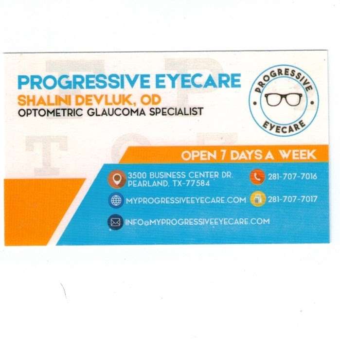 Progressive EyeCare, PLLC | 3500 Business Center Dr, Pearland, TX 77584 | Phone: (281) 707-7016