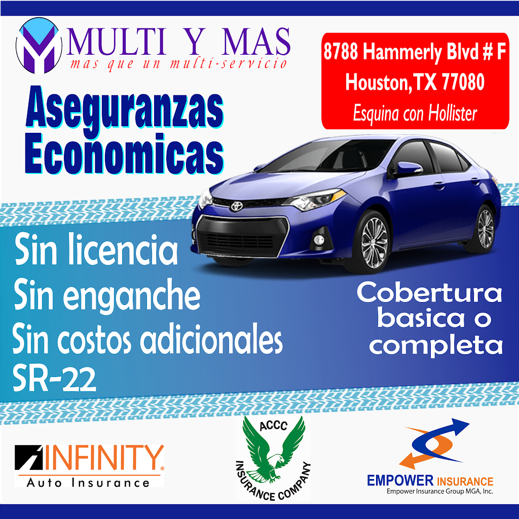 Multi Y Mas Multiservicio | 8788 Hammerly Boulevard #F, Houston, TX 77080 | Phone: (832) 447-4952