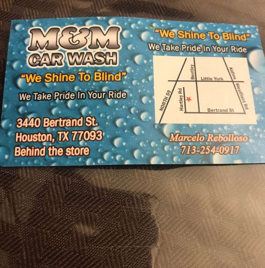 M&M Car Wash | 3440 Bertrand St, Houston, TX 77093, USA | Phone: (713) 254-0917