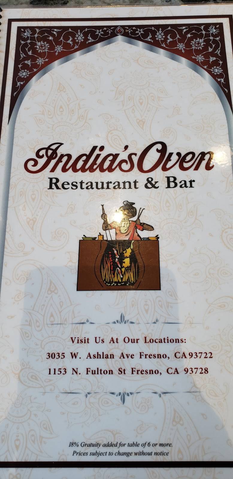 Indias Oven Restaurant And Bar | 1153 N Fulton St, Fresno, CA 93728, USA | Phone: (559) 840-2667