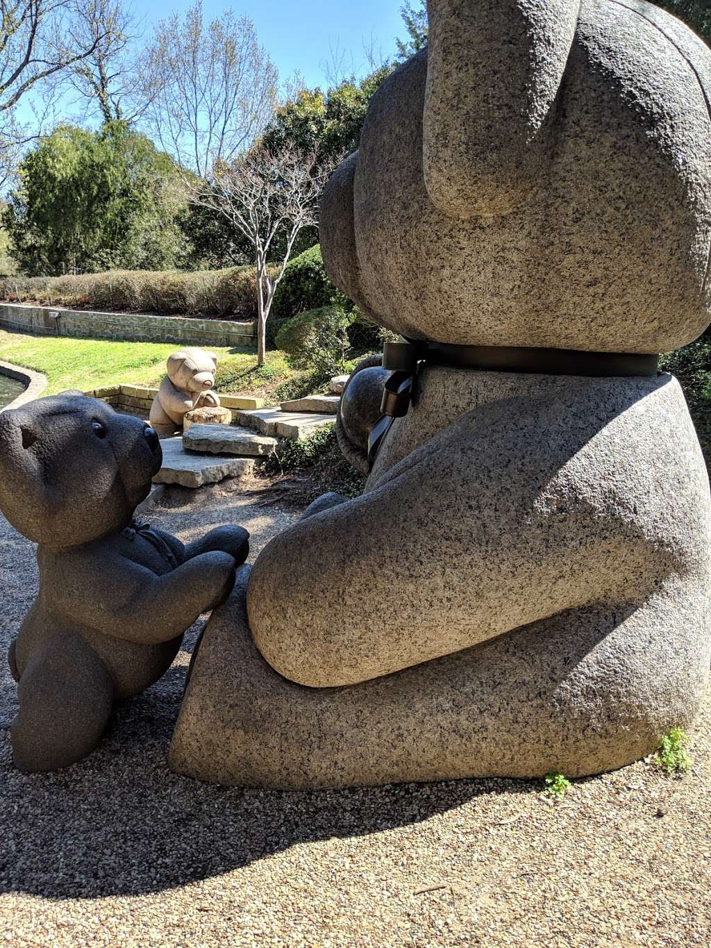 Teddy Bear Statues in Lakeside Park | 4585-4657 Lakeside Dr, Dallas, TX 75205, USA