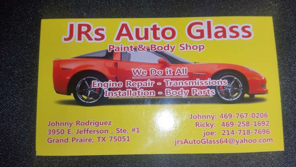 Jrs Auto Glass & Replacement | 3950 E Jefferson St, Grand Prairie, TX 75051, USA | Phone: (469) 767-0206