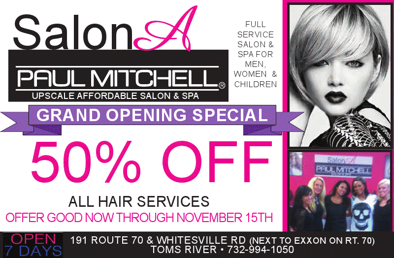 Salon A. Paul Mitchell Salon & Spa | 191 New Jersey 70 & Whitesville dr, Toms River, NJ 08755, USA | Phone: (732) 994-1050