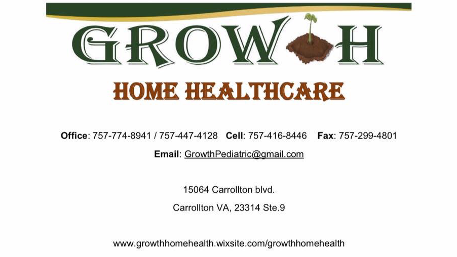 Growth Home Health Care LLC | 15064 Carrollton Blvd Suite 9, Carrollton, VA 23314, USA | Phone: (757) 774-8941