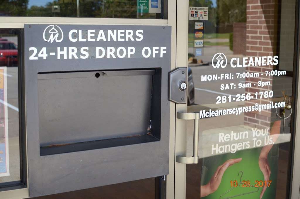 M Cleaners | Fairfield Country Shops A, 15201 Mason Rd #500, Cypress, TX 77433 | Phone: (281) 256-1780