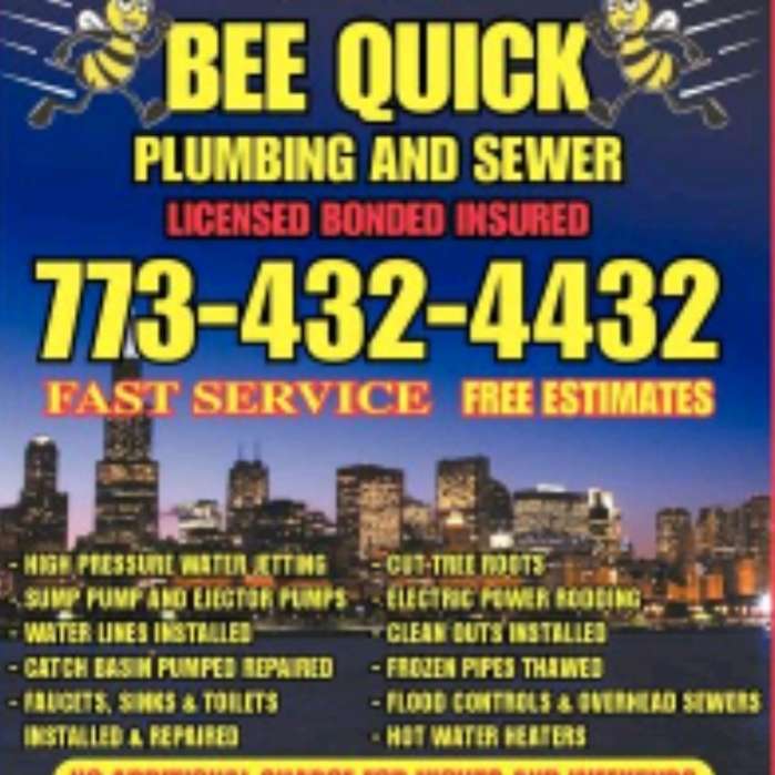 Bee Quick Plumbing & Sewer | 5130 S Merrimac Ave, Chicago, IL 60638, USA | Phone: (773) 432-4432