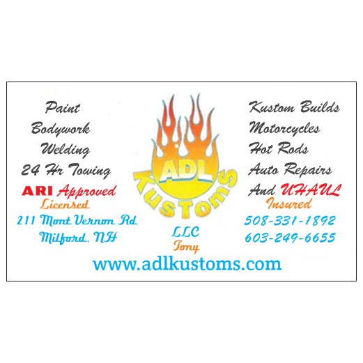 ADL Kustoms LLC | 211 Mont Vernon St, Milford, NH 03055 | Phone: (603) 249-6655