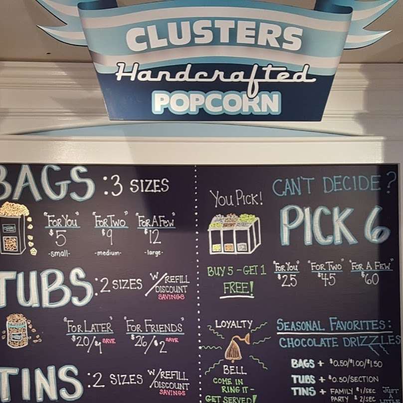 Clusters Handcrafted Popcorn Peddlers Village | 53 Peddlers Village, Lahaska, PA 18931, USA | Phone: (215) 794-5000