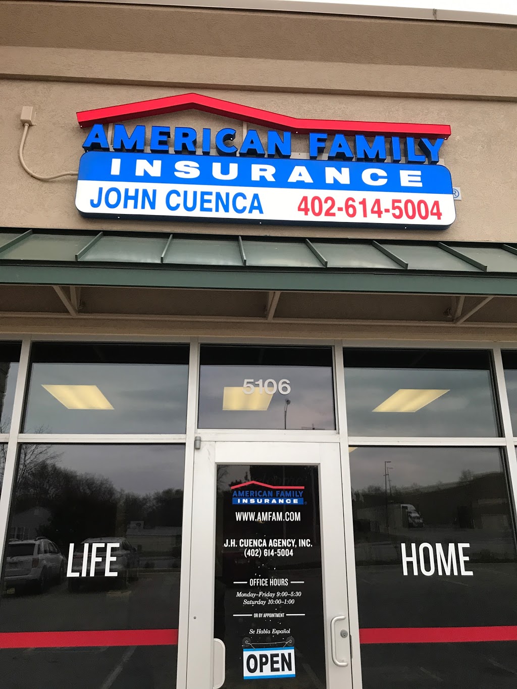 J.h. Cuenca Agency Inc American Family Insurance | 5106 L St, Omaha, NE 68117, USA | Phone: (402) 614-5004