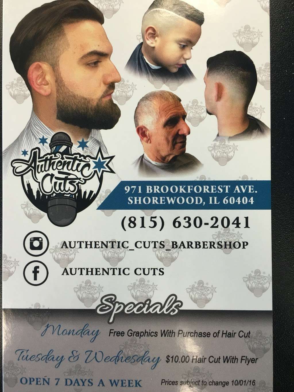 Authentic Cuts Barbershop | 971 Brook Forest Ave, Shorewood, IL 60404 | Phone: (815) 630-2041