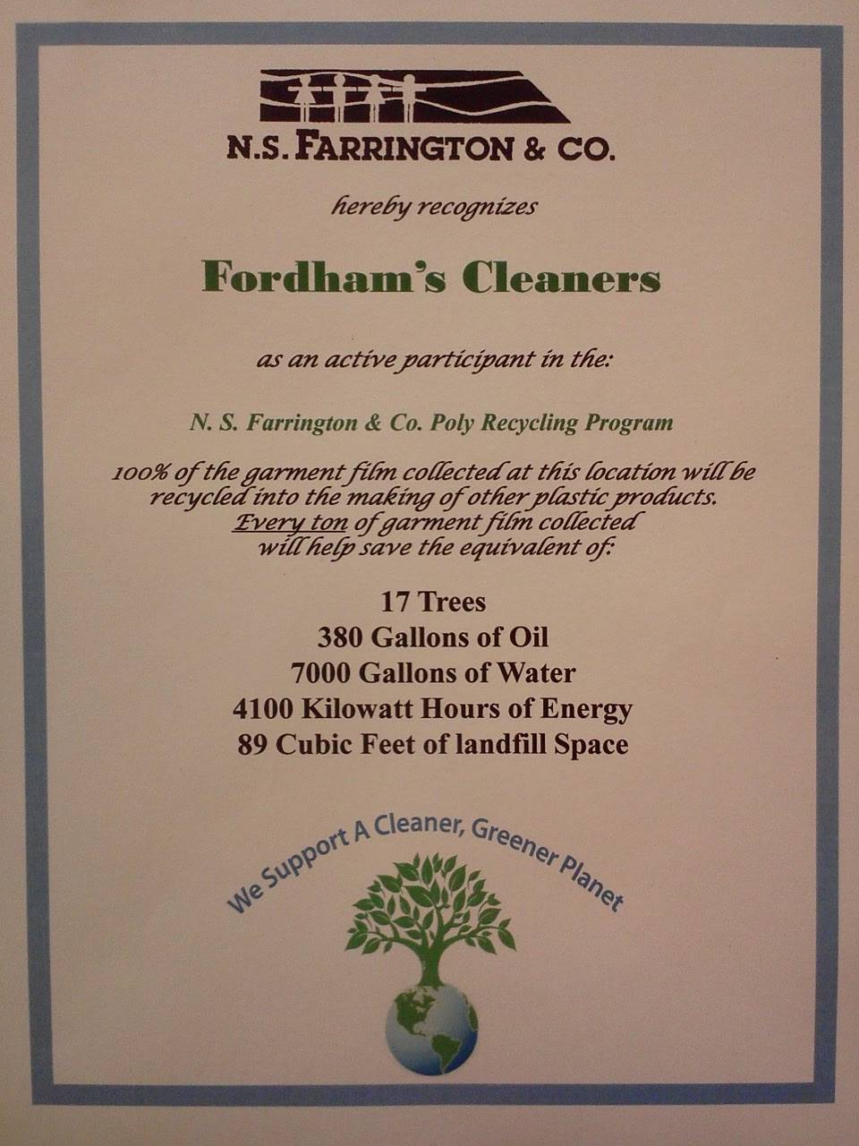 Fordhams Cleaners | 1900 Spring Garden St, Greensboro, NC 27403, USA | Phone: (336) 273-7588