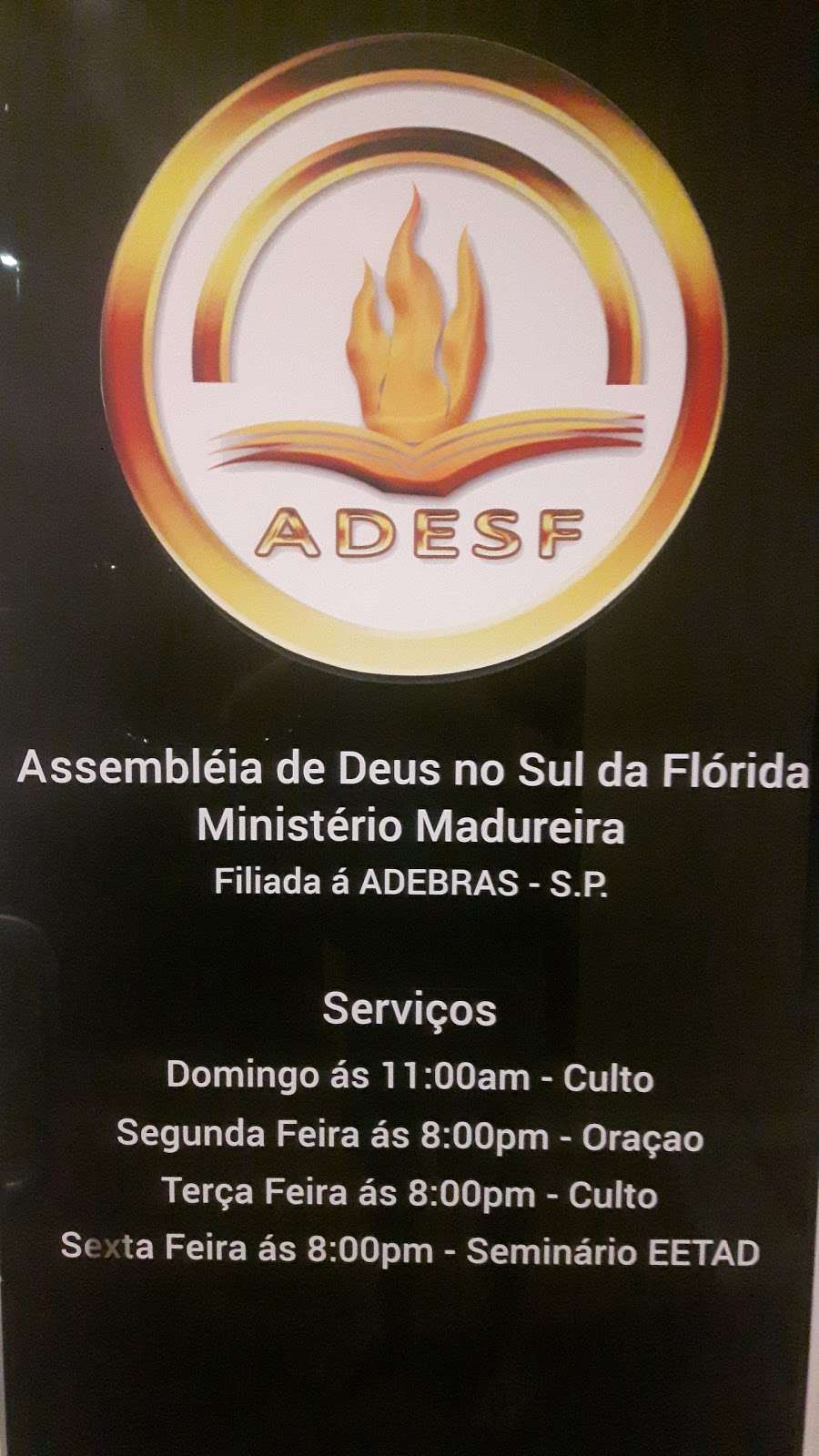 Assembly of God Madureira Ministry | 4651 N State Road 7, # C2, Coconut Creek, FL 33073, EUA, Coconut Creek, FL 33073 | Phone: (754) 258-6954