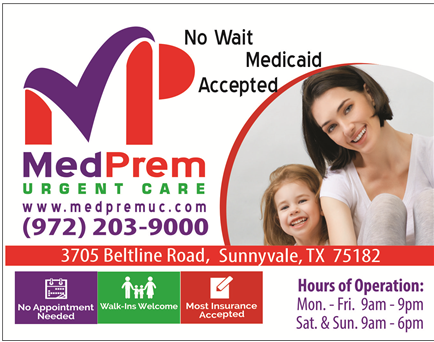 MedPrem Urgent Care | 3705 N Belt Line Rd #150, Sunnyvale, TX 75182 | Phone: (972) 203-9000