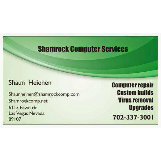 Shamrock computer services | 6113 Fawn Cir, Las Vegas, NV 89107 | Phone: (702) 337-3001