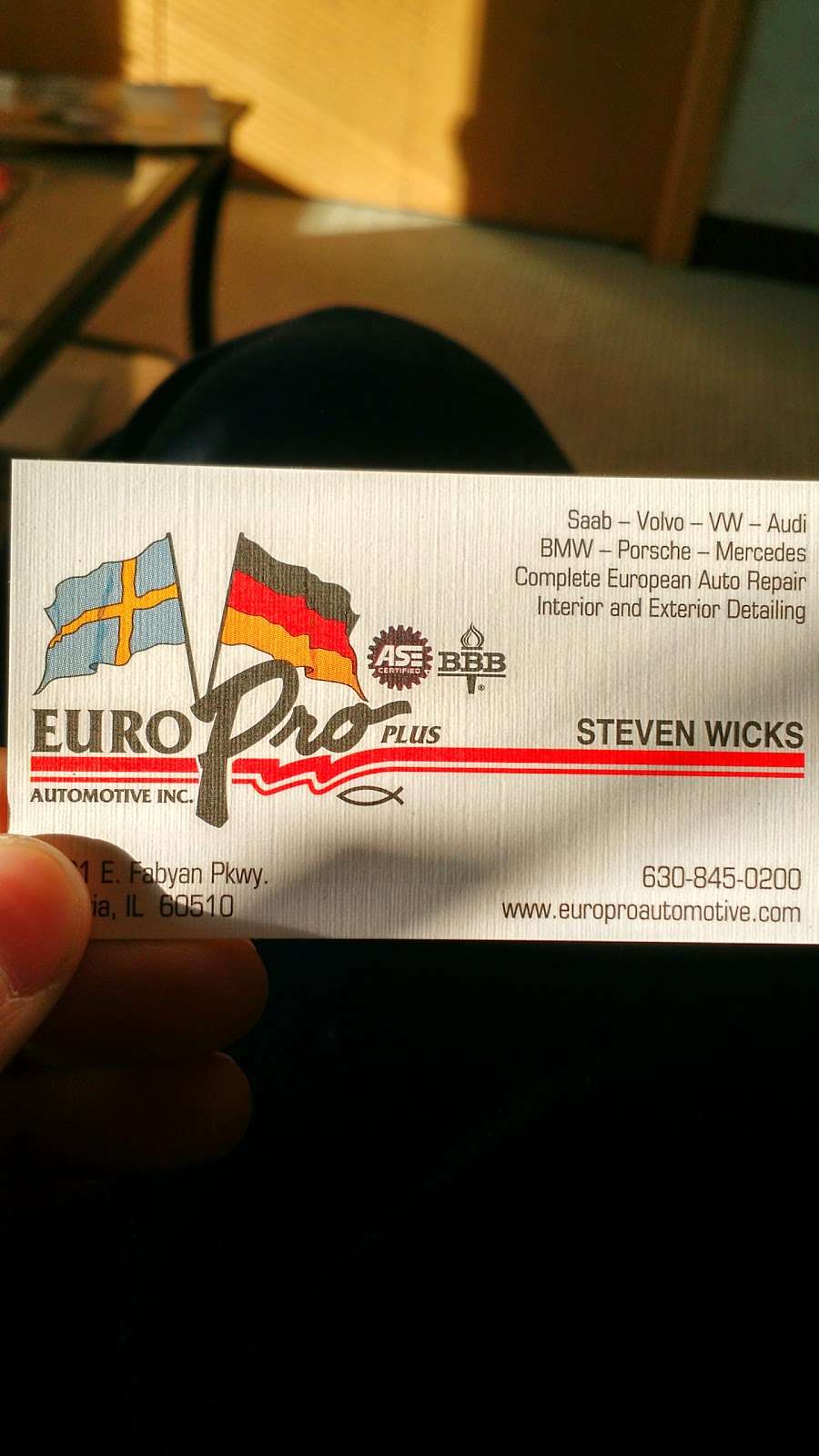 Euro-Pro Plus Automotive, Inc. | 1701 E Fabyan Pkwy, West Chicago, IL 60185 | Phone: (630) 845-0200